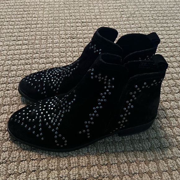 🖤 Sibicca Black Suede Boot w Silver Stud Details 🖤 - Picture 8 of 11